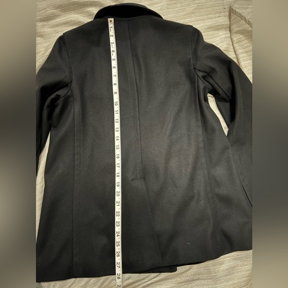 Armani Exchange A/X Women’s Black Wool Blend Pea Coat Jacket Lined - Size Medium - Picture 12 of 12